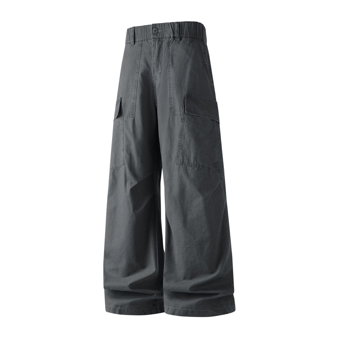 Damen Weite Cropped Cargo‑Hose mit elastischem Bund und aufgesetzten Taschen Drune