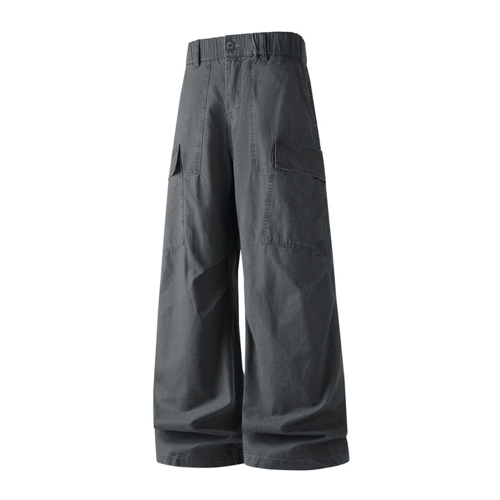 Damen Weite Cropped Cargo‑Hose mit elastischem Bund und aufgesetzten Taschen Drune