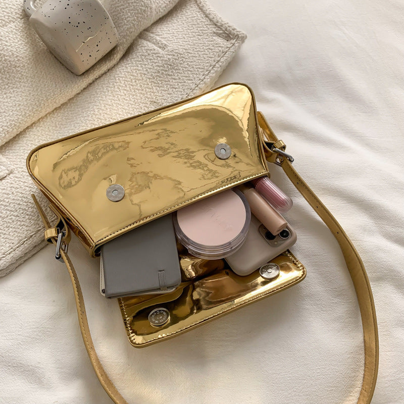 Damen Sleek Metallische Clutch Tasche Drune