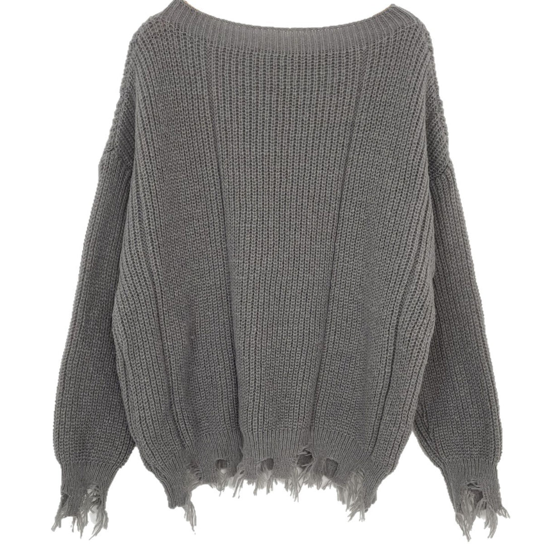 Damen Baumwollpullover mit lässigem Oversized-Schnitt Drune