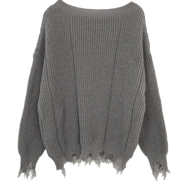 Damen Baumwollpullover mit lässigem Oversized-Schnitt Drune