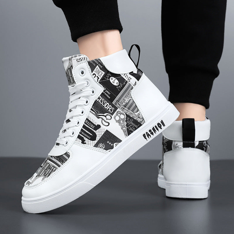 Herren Modische High-Top Sneakers mit einzigartigem Grafikdesign Drune