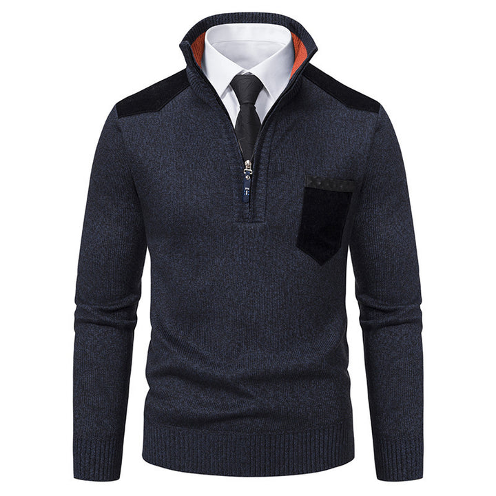 Herren modischer Pullover mit Stehkragen Drune