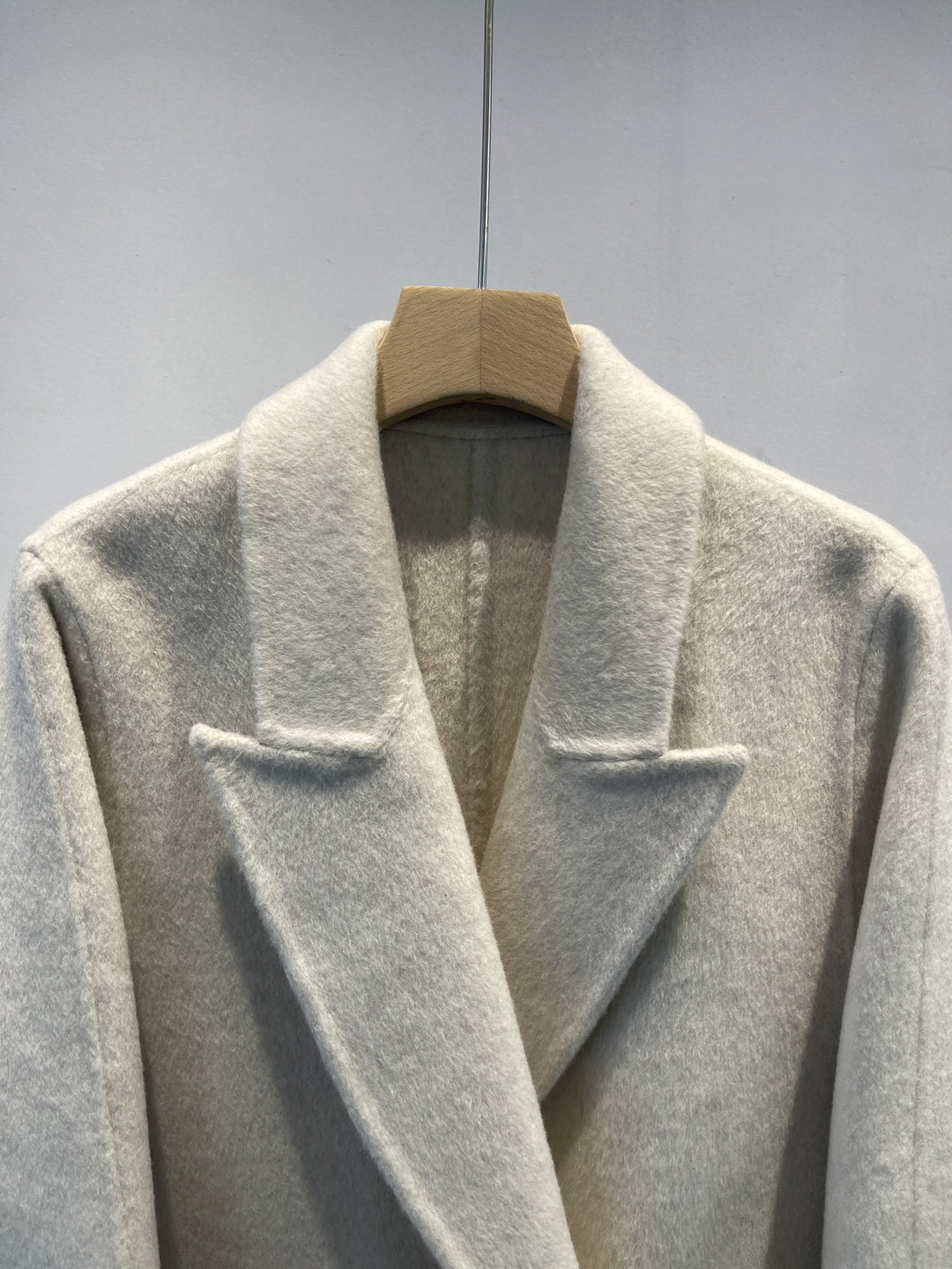 Damen Eleganter Wollmischung Peacoat Drune