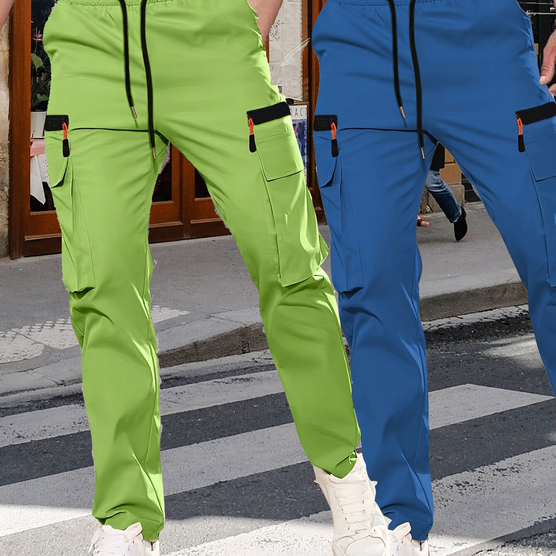 Herren Utility-Cargohose im Joggerstil mit elastischem Bund und Multifunktions-Taschen Drune