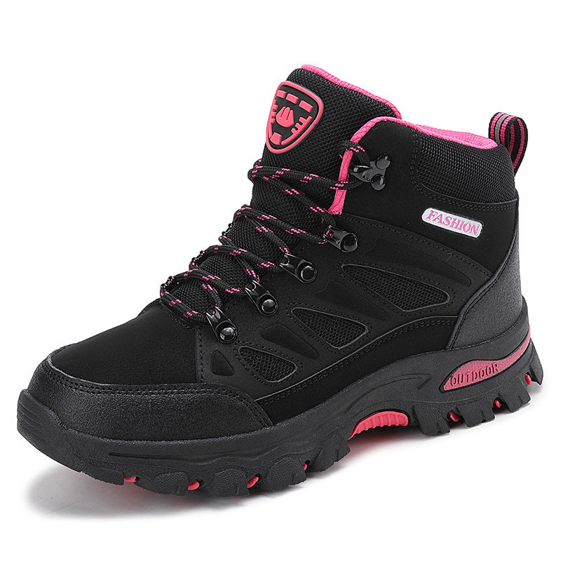 Damen nan wasserdichter knöchelhoher Trekkingstiefel mit atmungsaktivem Netzfutter und gepolstertem Schaft sowie rutschfester Profilsohle Drune