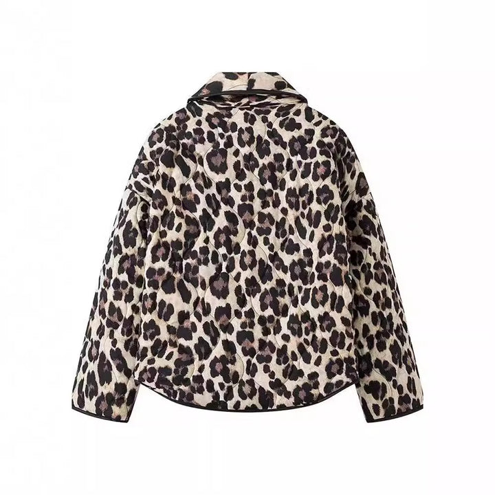 Damen Übergröße Blazer mit animalischem Print und eleganten Akzenten Drune
