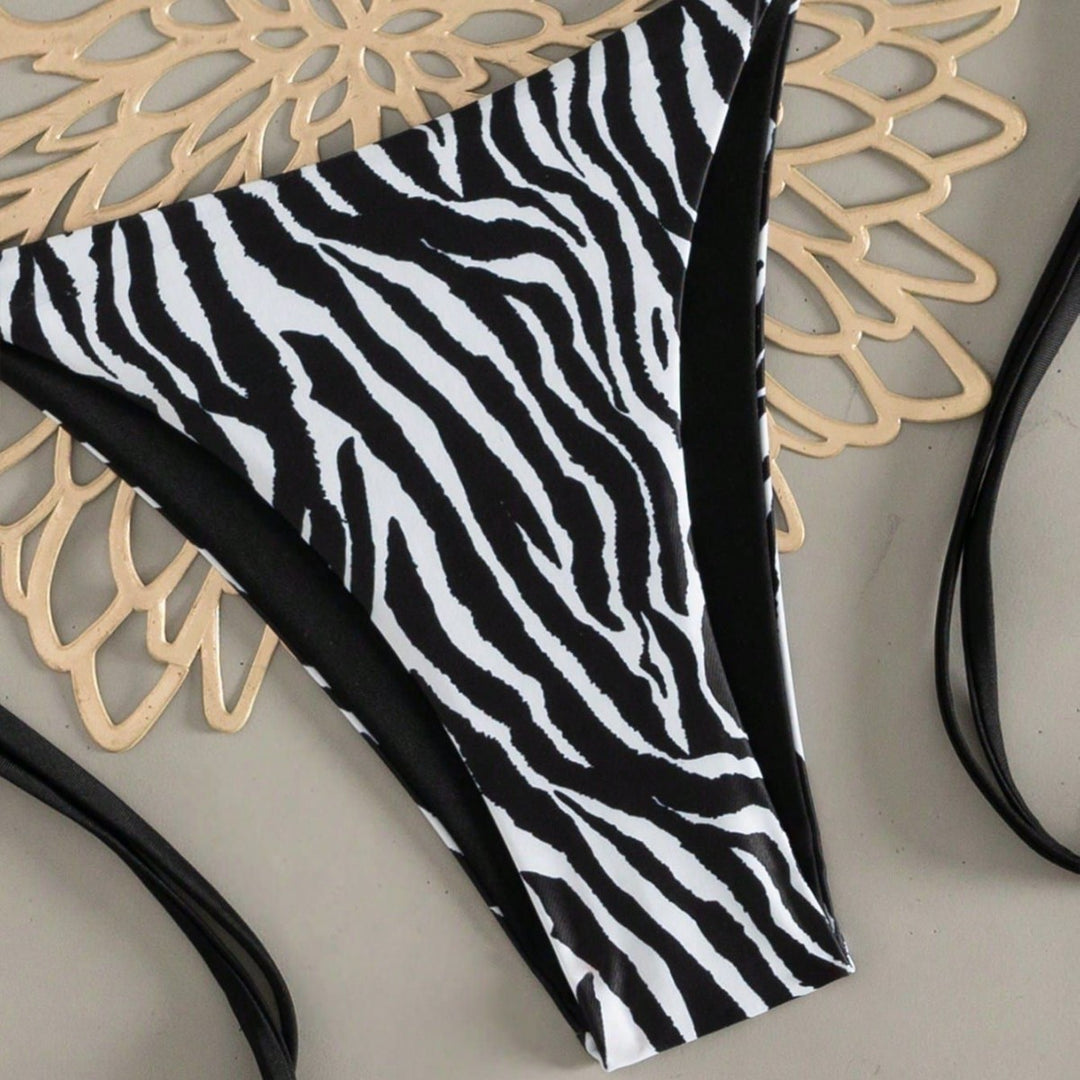 Damen Triangel-Bikini in auffälligem Tiermuster Drune