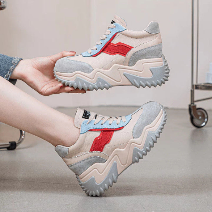 Damen Chunky Sneakers mit trendigem Design und bequemer Dämpfung Drune