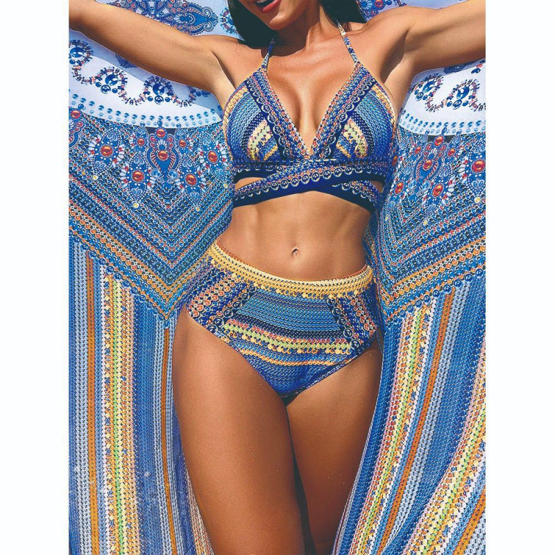 Damen Bikini-Set mit hoch geschnittenem Slip und verstellbarem Oberteil Drune