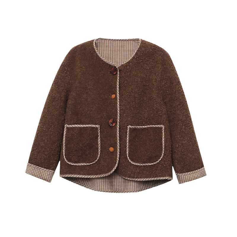 Damen lässige Strickjacke mit originellem Design und dekorativen Knopfdetails Drune