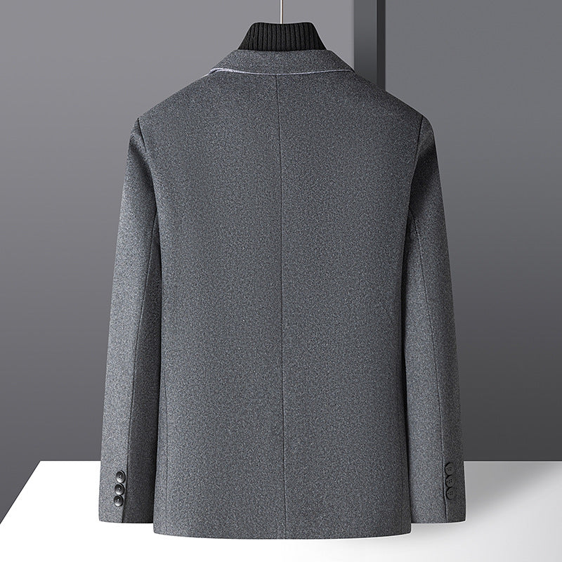 Herren Smart-Casual Kurzsakko aus Wollmix mit aufgesetzten Taschen und leichtem Thermofutter Drune