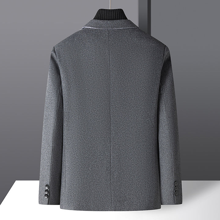 Herren Smart-Casual Kurzsakko aus Wollmix mit aufgesetzten Taschen und leichtem Thermofutter Drune