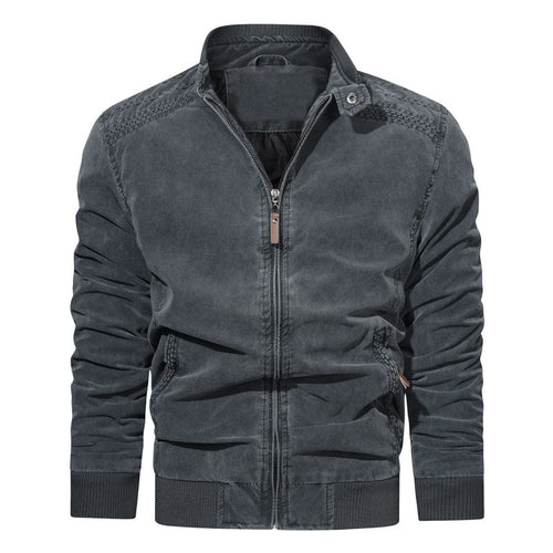 Herren Modische Bomberjacke mit Reißverschluss und feinen Details Drune