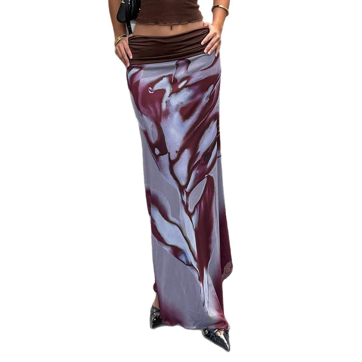Damen Maxi-Rock mit asymmetrischem Schnitt und stilvollem Print Drune