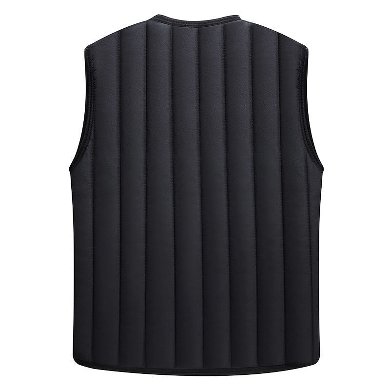 Herren Steppweste mit kuscheliger Teddyfleece‑Innenseite, knöpfbare Front und aufgesetzten Taschen Drune