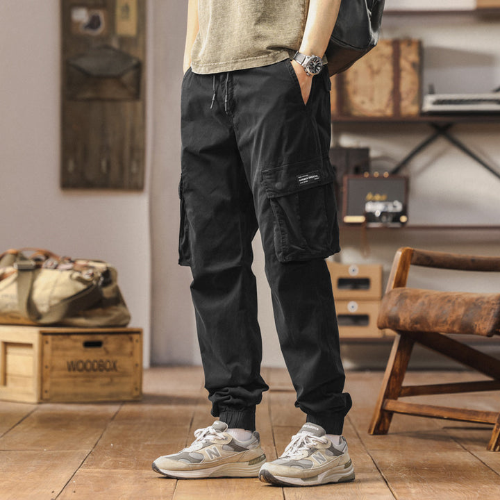 Herren Cargo-Jogginghose im Utility-Style mit verstärkten Klappentaschen und elastischem Saum Drune