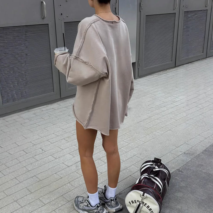 Damen oversized Sweatshirt mit lässiger Passform Drune