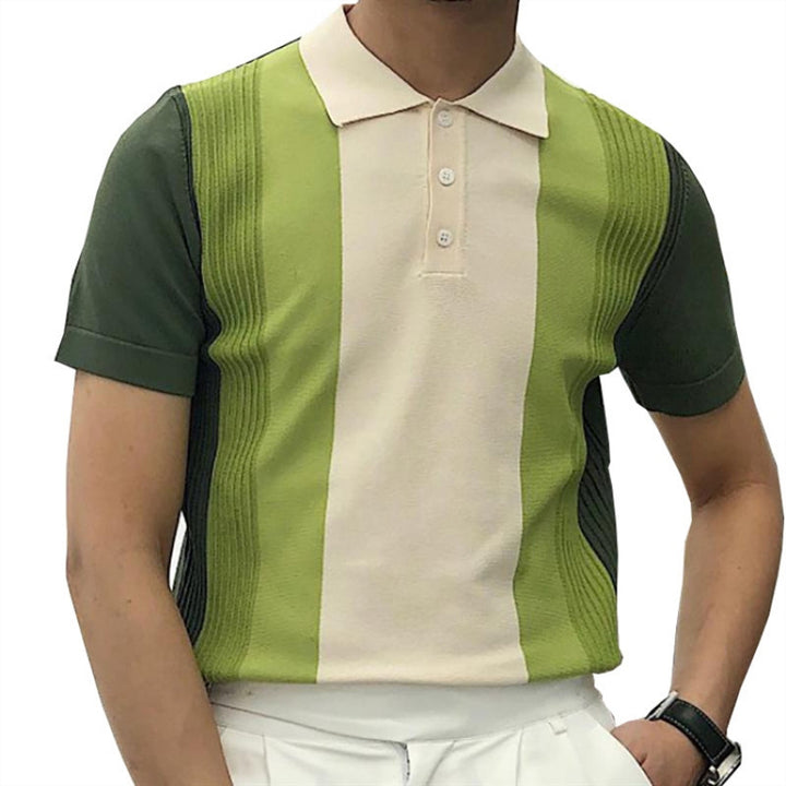 Herren perfektes Polo-Shirt mit strukturiertem Design Drune