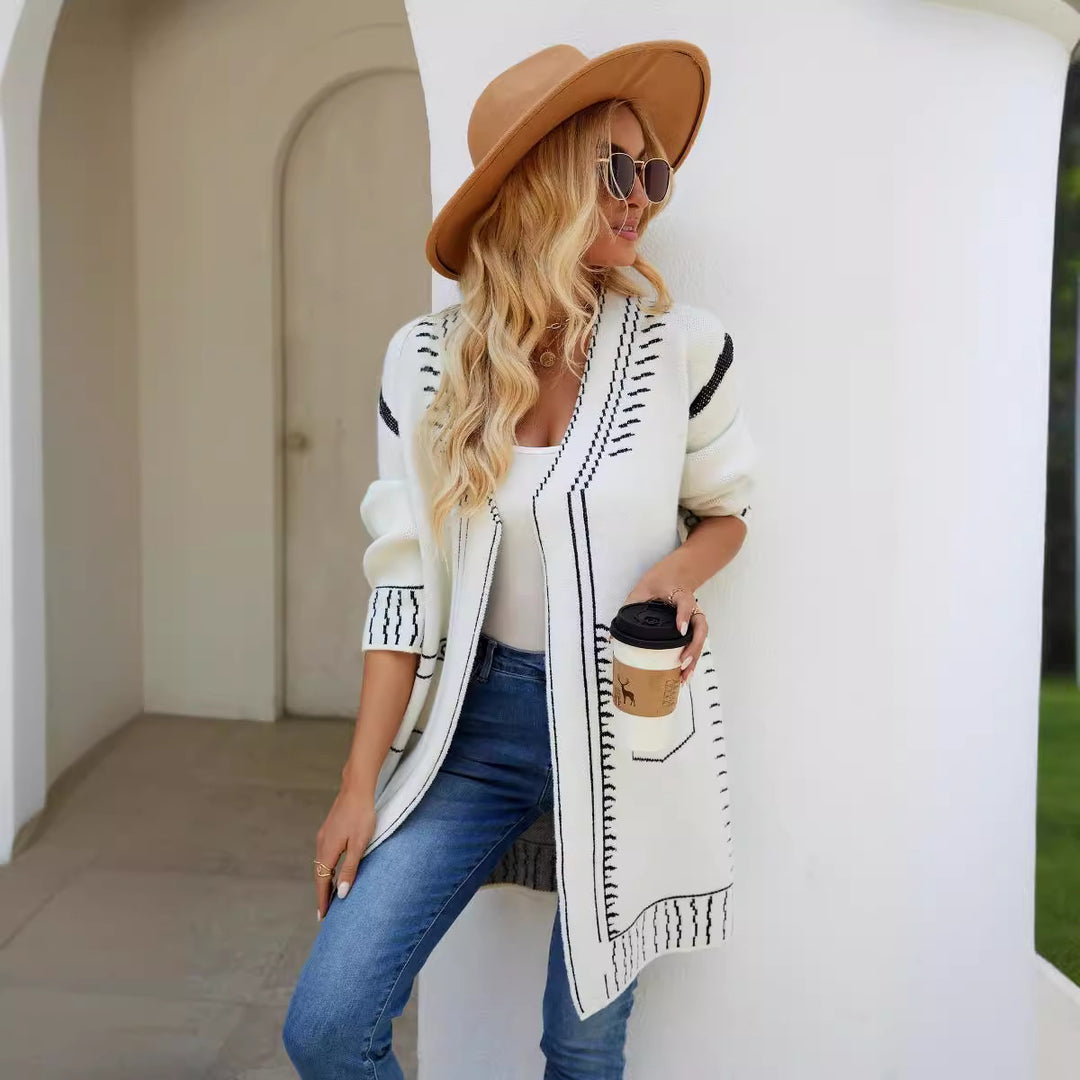 Damen Strickjacke mit markantem Design und lässigem Schnitt Drune