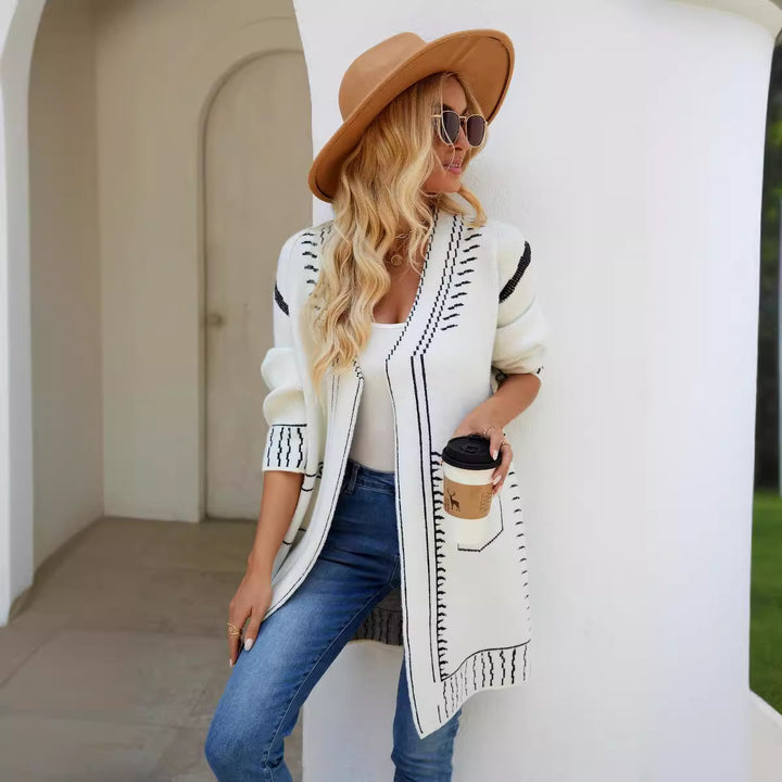 Damen Strickjacke mit markantem Design und lässigem Schnitt Drune