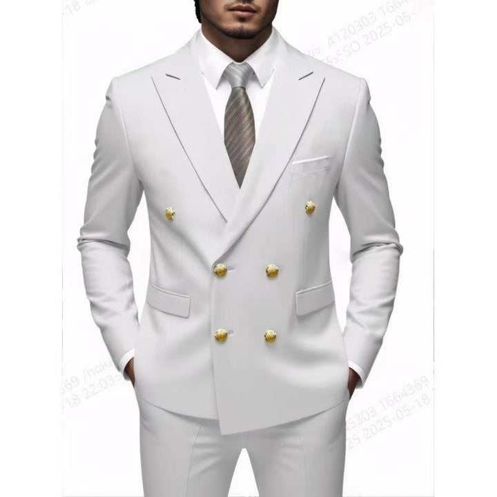 Herren nan doppelreihiges Abend-Sakko mit Zierknöpfen, schmaler Silhouette und eleganter Verarbeitung Drune