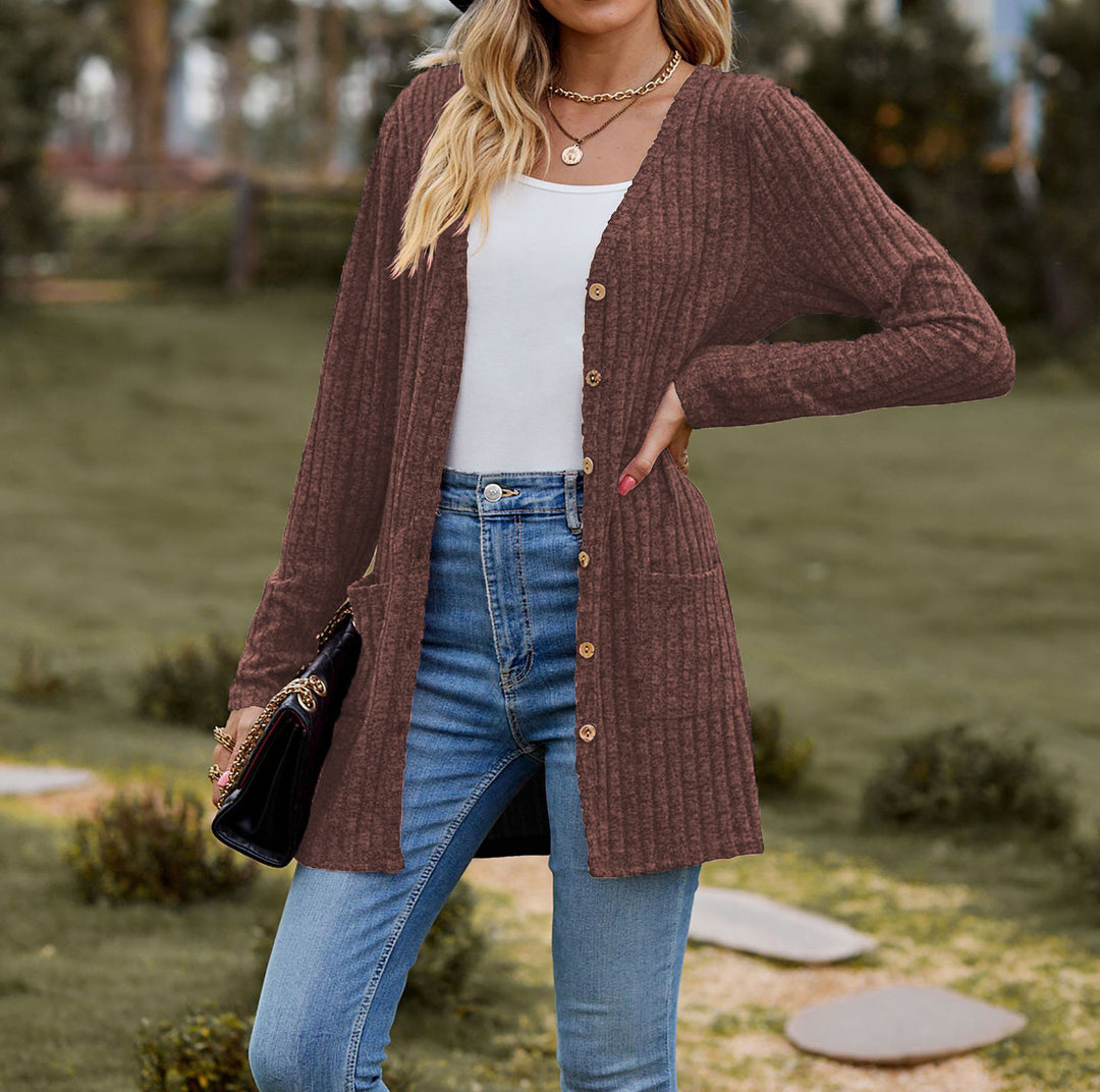 Damen Strickjacke mit Knopfleiste und praktischen Taschen Drune