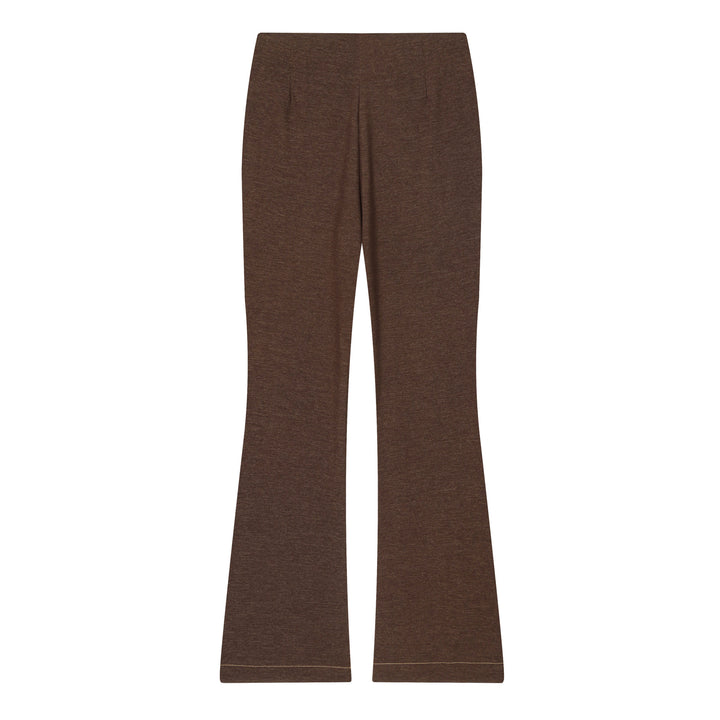 Damen nan hochtaillierte Jersey-Hose mit dekorativer Mittelnaht und leichtem Schlag Drune