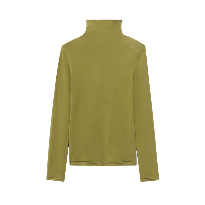 Damen komfortabler Rollkragenpullover aus feinem Material Drune