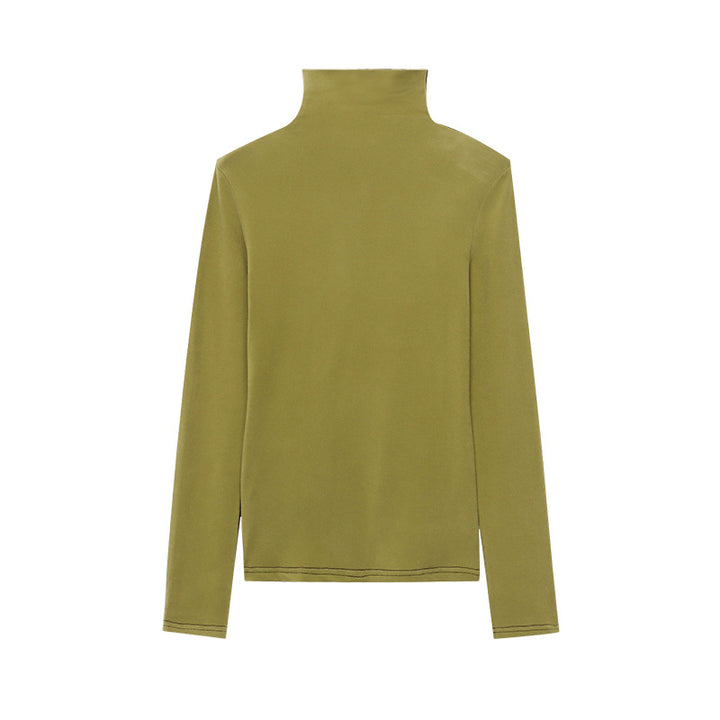 Damen komfortabler Rollkragenpullover aus feinem Material Drune