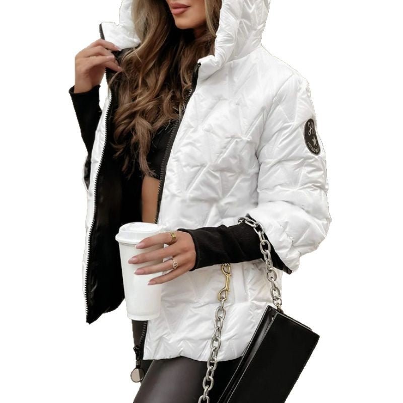 Damen Steppjacke mit hohem Kragen und beschichtetem Obermaterial Drune