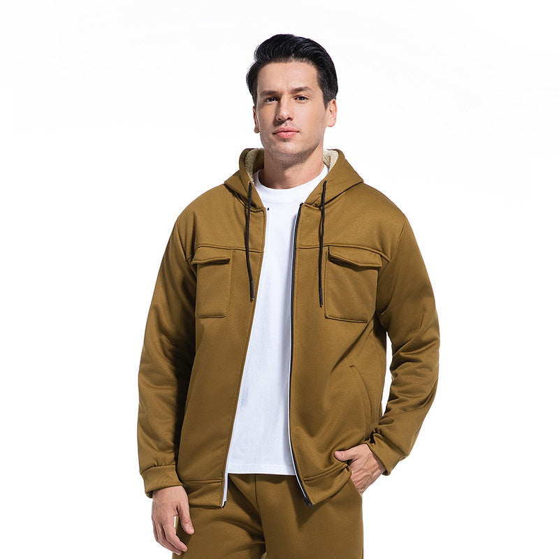 Herren Freizeitjacke mit hohem Kragen und Taschen Drune