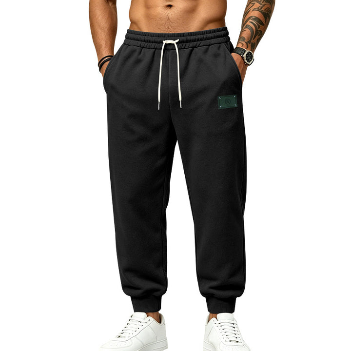 Herren Relax-Fit Jogginghose mit angerauter Innenseite, elastischem Bund und Kordelzug Drune