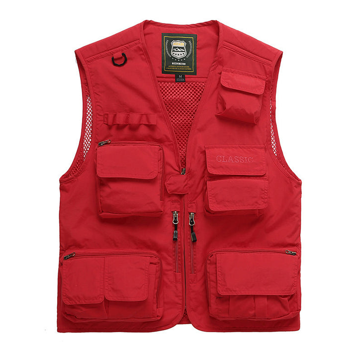 Herren Multifunktionale Angel- und Utilityweste mit Mesh‑Einsatz Drune