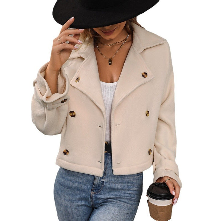 Damen Elegante Kurzjacke mit Knopfdetails Drune