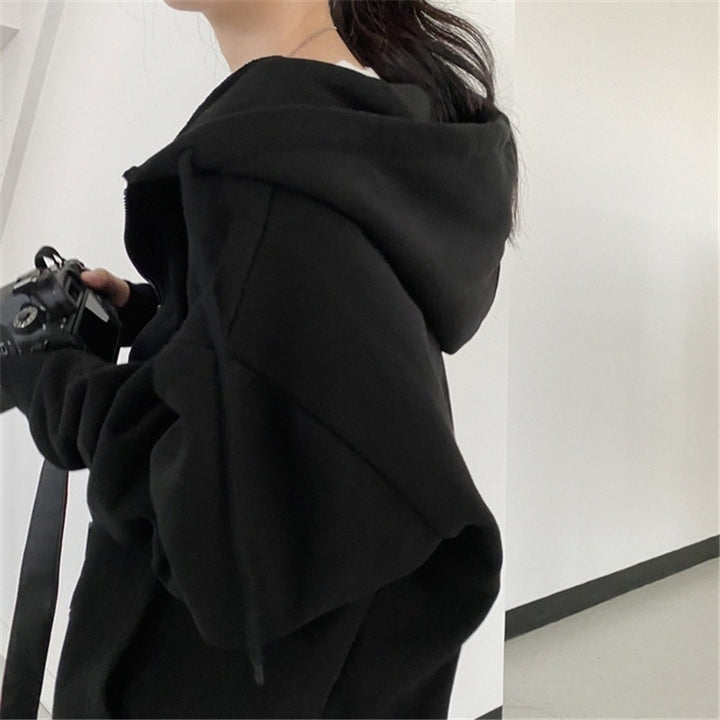 Damen Cozy Übergroße Zip-Up Hoodie Drune