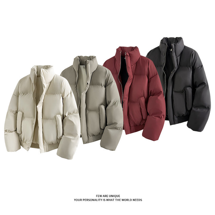 Herren Modische Steppjacke mit hohem Kragen und praktischen Taschen Drune