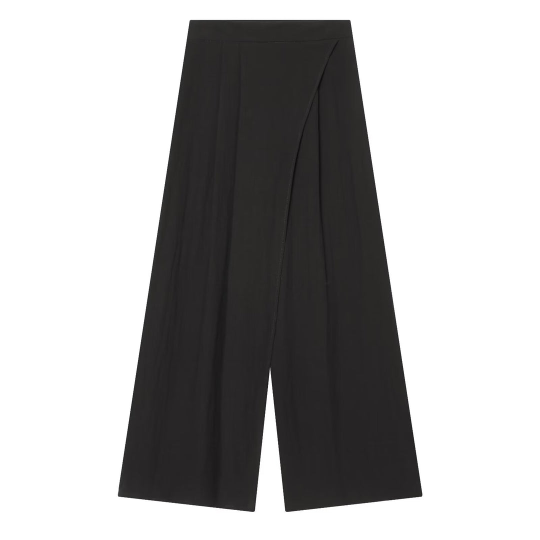 Damen Weite High-Waist Culotte mit Wickeloptik und ausgestelltem Bein Drune