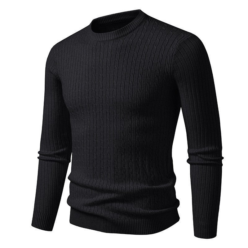 Herren modischer Strickpullover mit strukturiertem Zopfdesign Drune