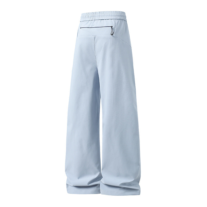 Herren Weite Utility-Jogginghose aus Funktionsnylon mit Kordelzug, Reißverschlusstaschen & kontrastierenden Nahtleisten Drune