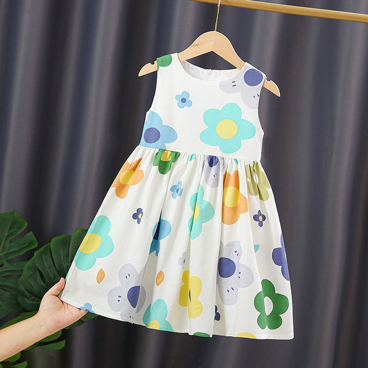 Mädchen Sommerkleid mit buntem Blumenmuster Drune