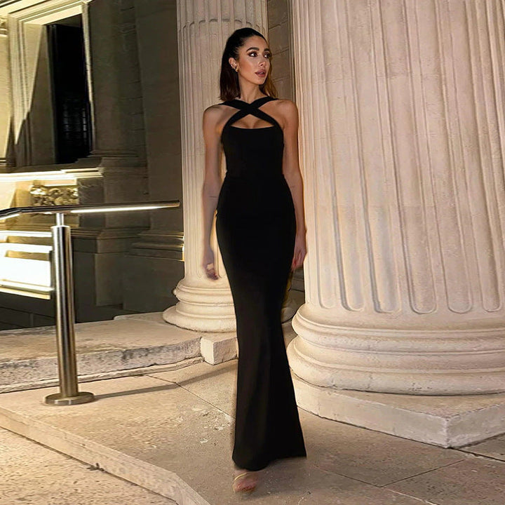 Damen Elegantes Abendkleid mit raffinierten Cut-Outs und hohem Schlitz Drune