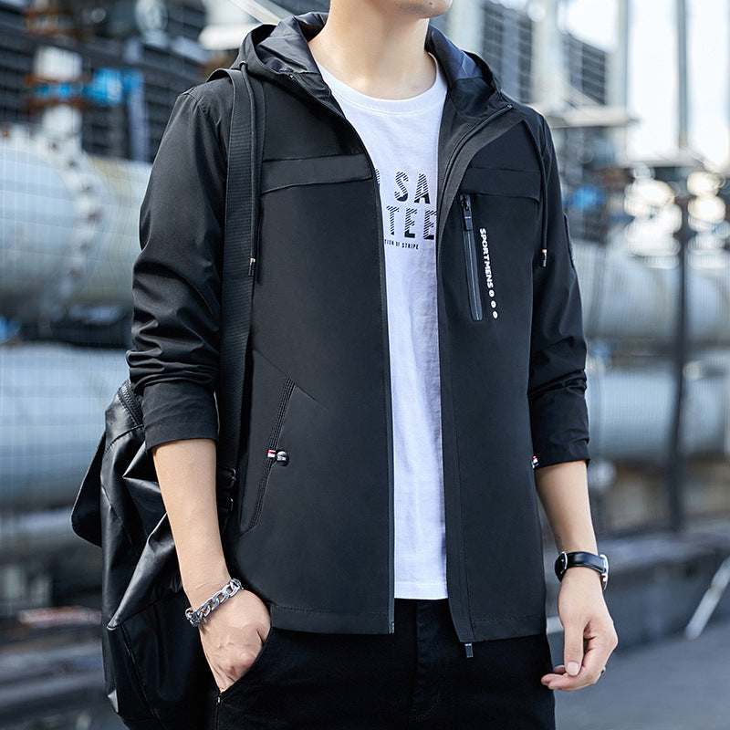 Herren Multifunktionale Sportjacke mit Kapuze Drune