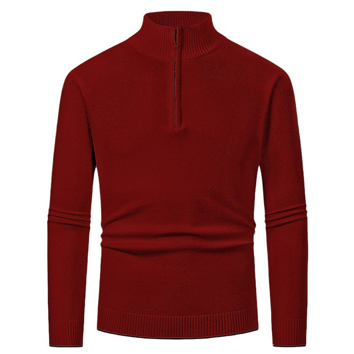 Herren Pullover mit hohem Kragen und Reißverschluss Drune