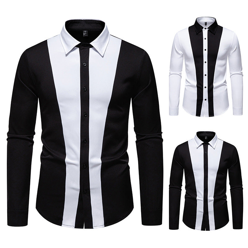 Herren Elegantes Hemd mit farbigen Kontrasteinsätzen Drune