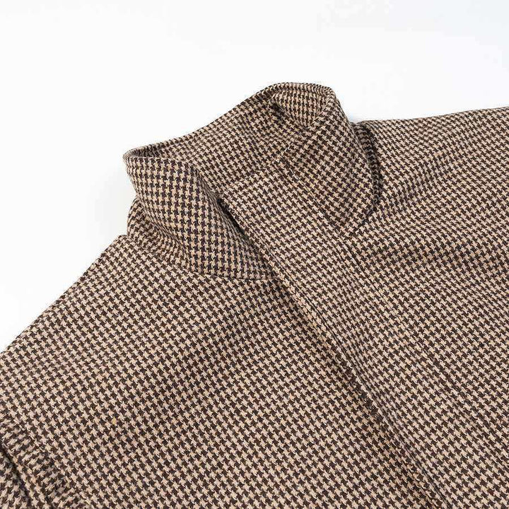 Damen Übergangsjacke mit modernem Hahnentritt-Muster Drune
