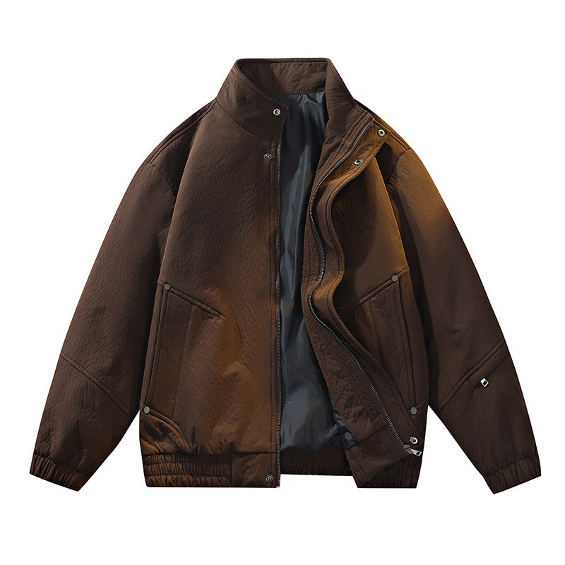 Herren Lässige Übergangsjacke mit hochgeschlossenem Kragen Drune