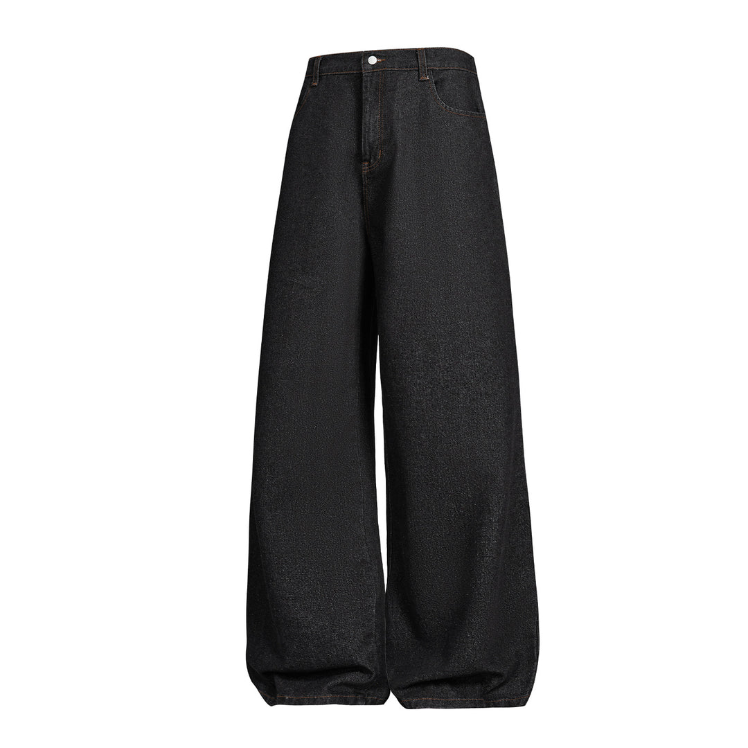 Damen Ultraweite Denim-Hose im Palazzo-Schnitt mit hohem Bund Drune