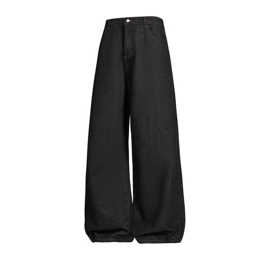 Damen Ultraweite Denim-Hose im Palazzo-Schnitt mit hohem Bund Drune