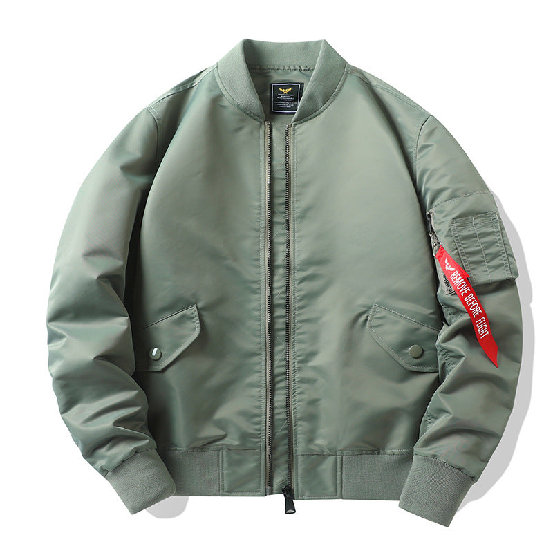 Herren Camouflage-Bomberjacke im Fliegerstil mit Mehrfach-Taschen und Strickbündchen Drune